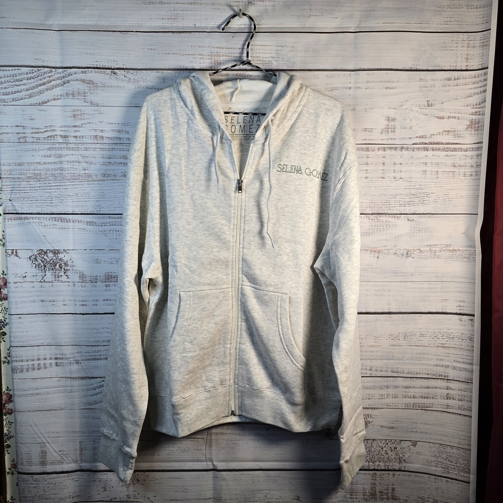 New‎ Selena Gomez Gray Zip-Up Hoodie XL Soft Cozy Casual